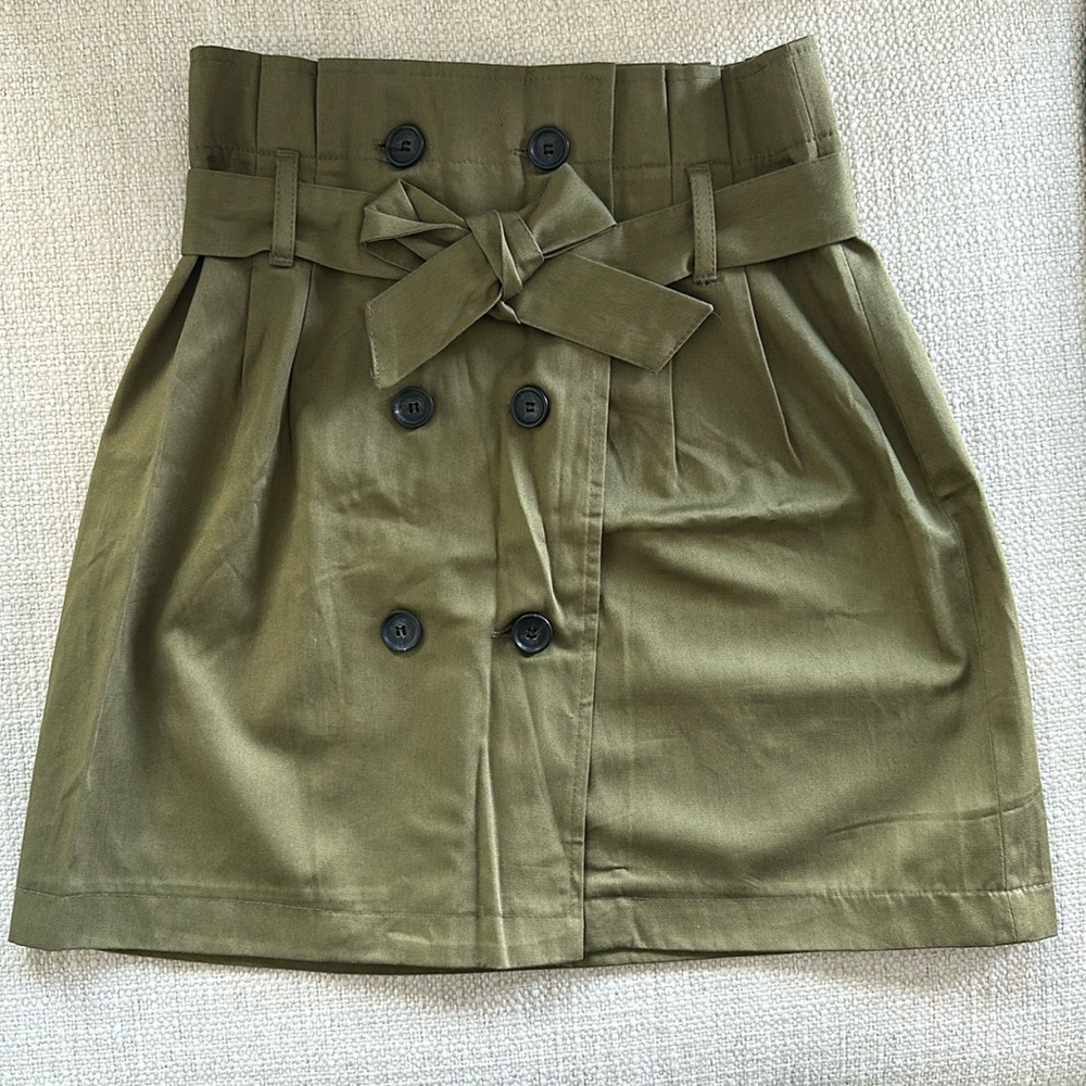 Bershka high rise mini skirt with belt